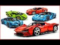 COMPILATION LEGO TECHNIC Top 5 Cars of All Time Ferrari Daytona - Buggati Chiron - Lamborghini