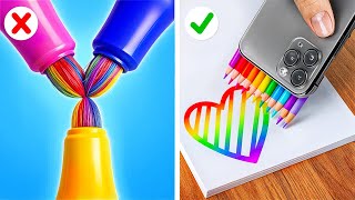 ART CHALLENGE! 🎨 Painting Techniques at Art School: AWESOME DRAWING DIY