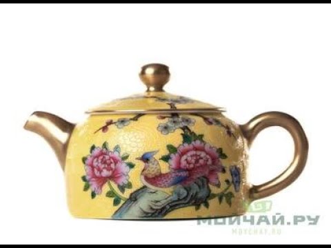 Teapot # 26299, Jingdezhen porcelain, hand painting, 165 ml.