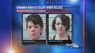 Deputies looking for 2 escaped female inmates in Mobile