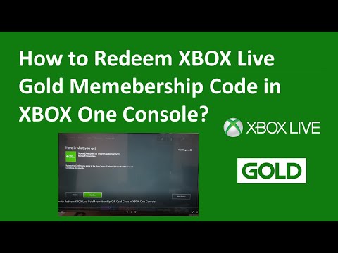 How to Redeem XBOX Live Gold Memebership Code in XBOX One Console?