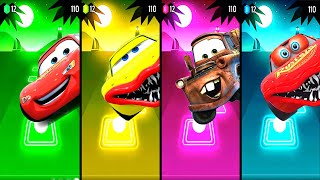 Lightning Mcqueen🆚Mcqueen Spider Eater🆚Tow Mater🆚Mcqueen Robot Eater in Tiles Hop EDM Rush🎶