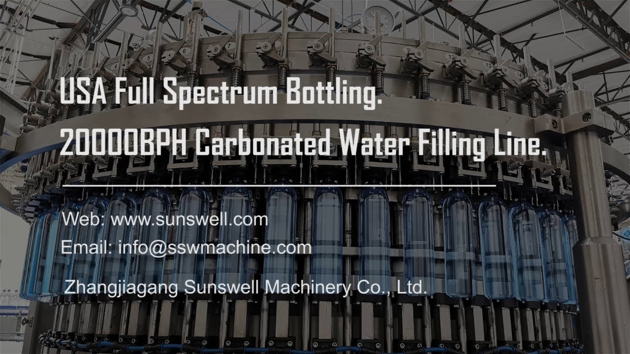 USA,20 000BPH Carbonated Water Filling Line & USA Full Spectrum Bottling Line