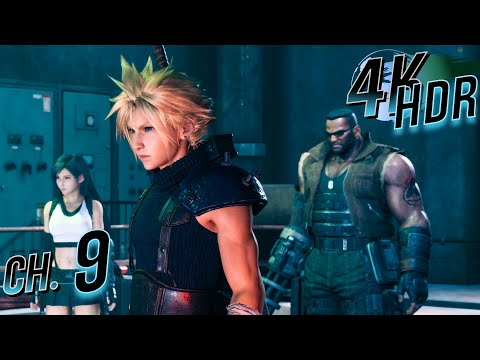 [4K HDR] Final Fantasy 7 (VII) Remake (100%) Walkthrough part 9 - Light the Way