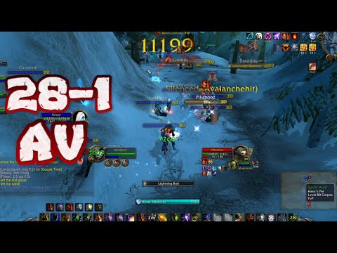 28-1 AV ELE Shaman (fat crits) WotLK Solo PvP - Rakzo