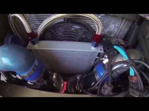 300zx 30 row oil cooler stainless lines installed