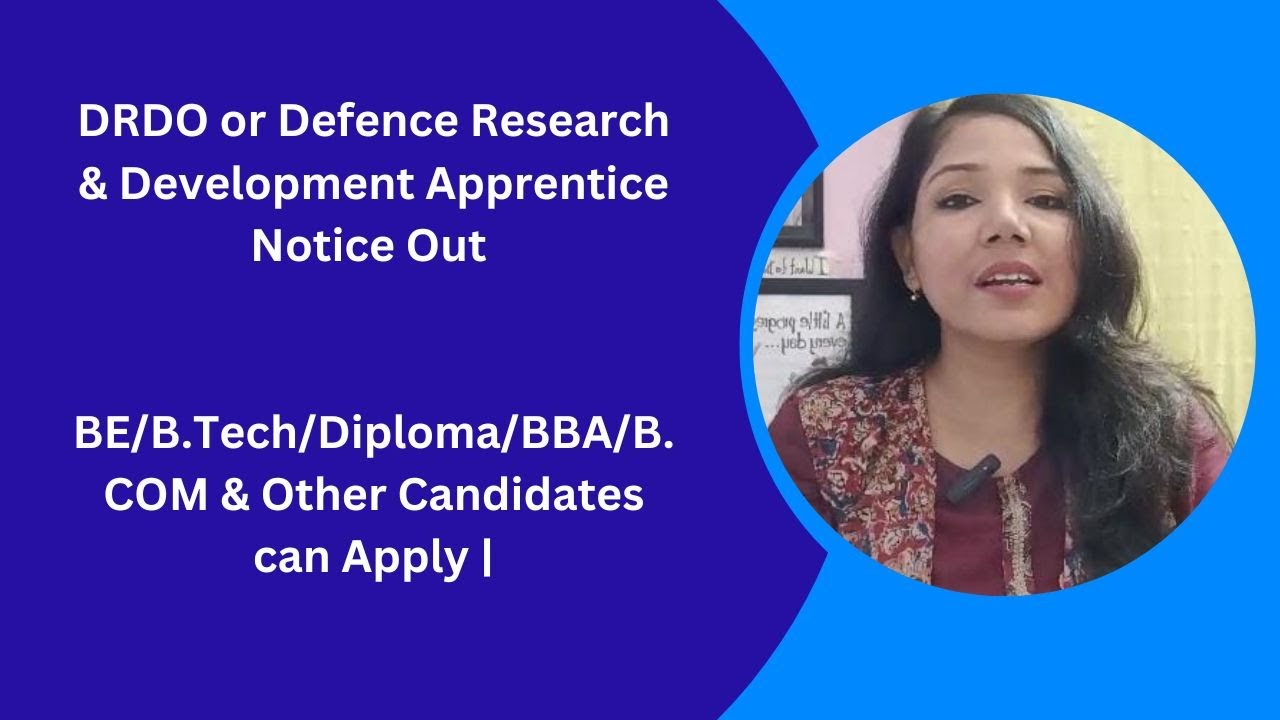 DRDO or Defence Research & Development Apprentice Notice Out |