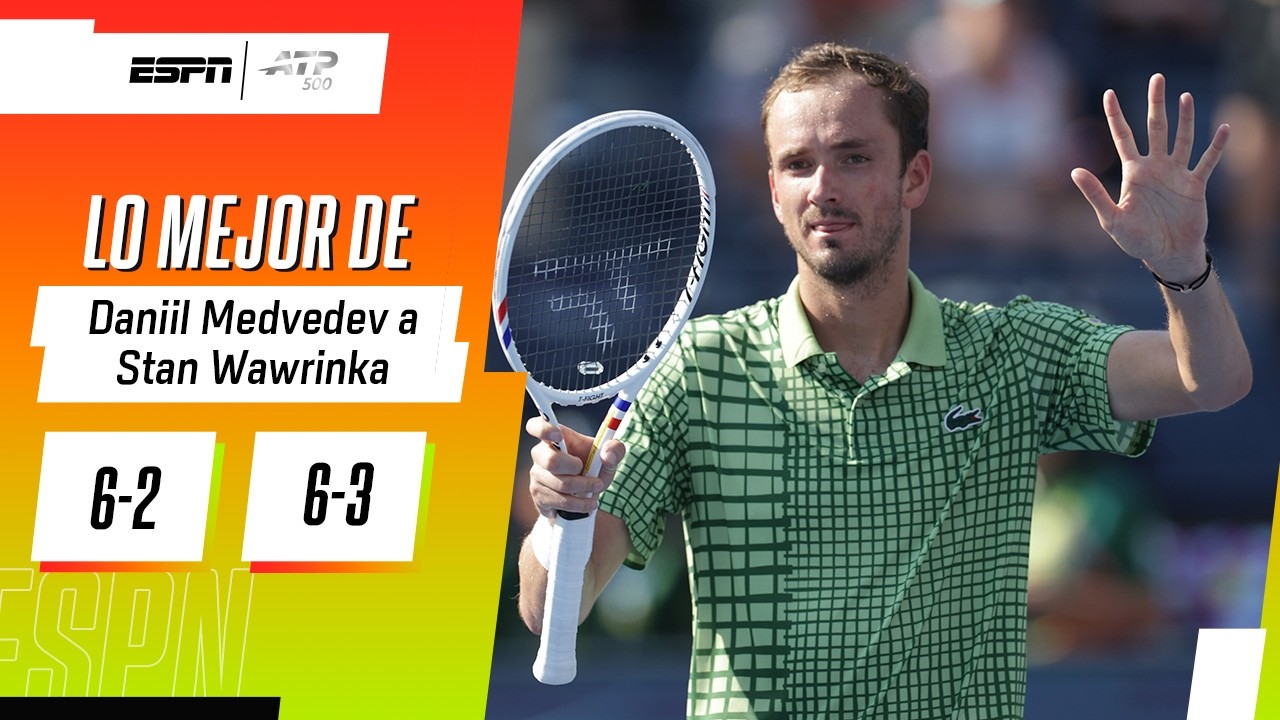 MEDVEDEV DERROTÓ A WAWRINKA PARA METERSE EN LOS CUARTOS DE FINAL DEL ATP 500 DE DUBAI | RESUMEN