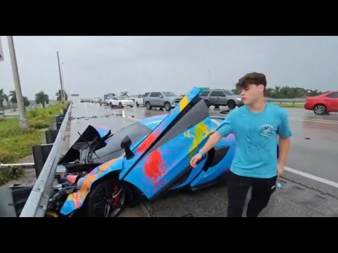 Influencer crashes his 200,000 dollar car and streams it live