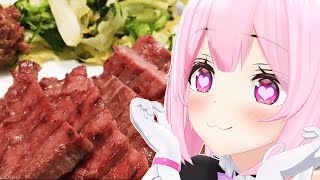 【実写】牛タン食べながら歌枠リレーや3Dカラオケコラボの裏話語る…✨ #あおぎり高校 #千代浦蝶美