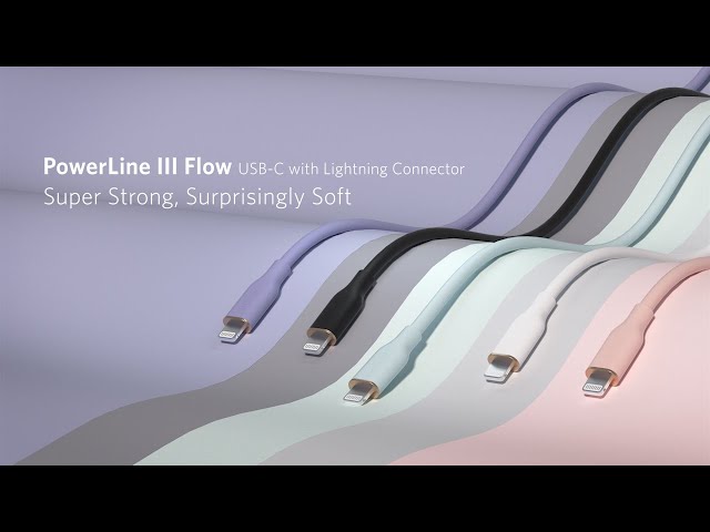 انكر سلك شاحن باورلاين الاصدار الثاني من USB الى ا...