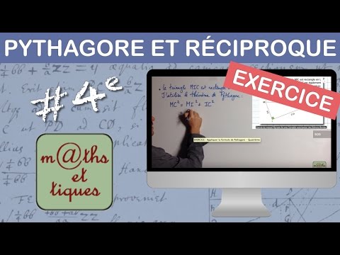 EXERCICE : Appliquer l'égalité de Pythagore - Quatrième