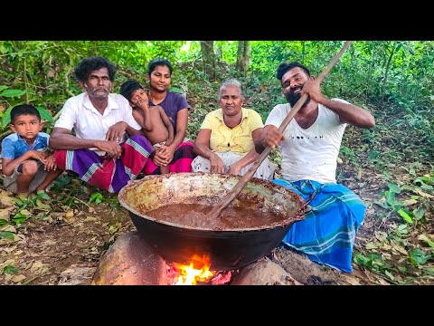 Amazing festival sweets in a rural village of Sri Lanka | Kalu Dodol | coconut dessert😋village food
