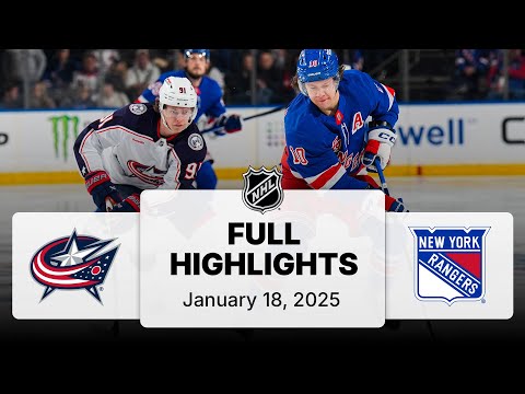 NHL Highlights | Blue Jackets vs. Rangers - January 18, 2025
