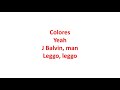 Rojo J Balvin Full Song Lyrics Translation In English