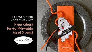Free Ghost Party Printable | Halloween Party Decor