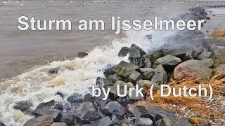 preview picture of video 'Sturm am IJsselmeer by Urk (Dutch) Slow Motion'