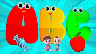 ABC Song for Kids | A for Apple 🍎 B for Ball ⚽ | Fun Alphabet Song with Music
