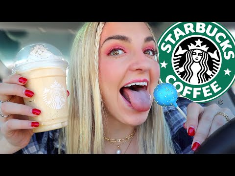 NEW PISTACHIO FRAP!  *STARBUCKS MUKBANG*