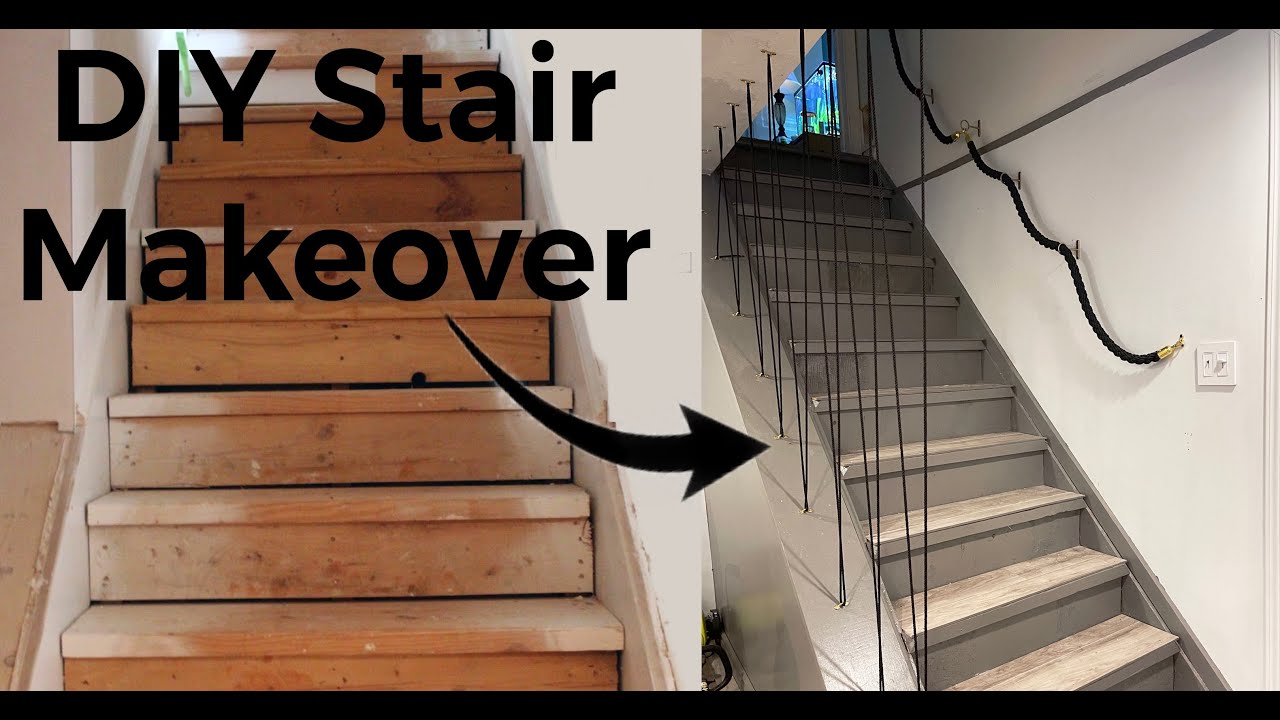 DIY Staircase Makeover (Railings & New Treads)
