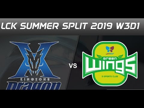 King-Zone Dragon vs Jin Air Greenwings | LCK Summer 2019 W3G2