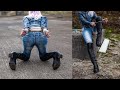Distressed Miss Capri Jeans