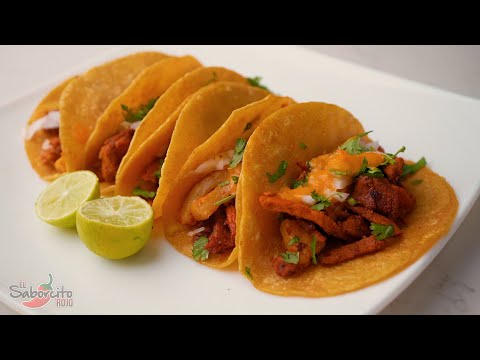 Tacos al Pastor ó de Trompo Norteños - "El Saborcito Rojo"