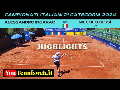 Alessandro Ingarao vs Niccolo Dessi - Semi-finale Campionati Italiani 2° categoria 2024 Tc Cagliari