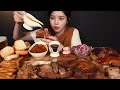 SUB Making Burgers With Various Barbecue Meats Sausage Chicken And Beer Mukbang Asmr Eating Sounds