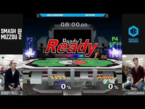 Smash @ Mizzou 2 SSBM - Bobby Frizz (Fox) Vs. Dansdaman (Sheik) - Losers Semis