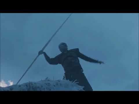 The Night King throwing a spear