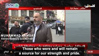 Fatah Nablus Secretary Interviewed by Official PA TV praising martyrs