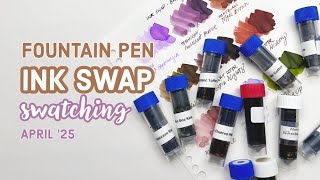 Fountain Pen Ink Swap Swatching - Chatty swatch session Vinta, Robert Oster, Diamine #currentlyinked