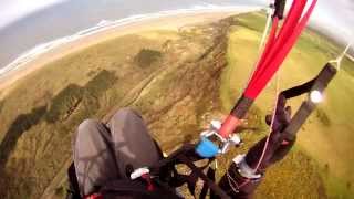 preview picture of video 'Soaring Magilligan Cliff by Paraglider'