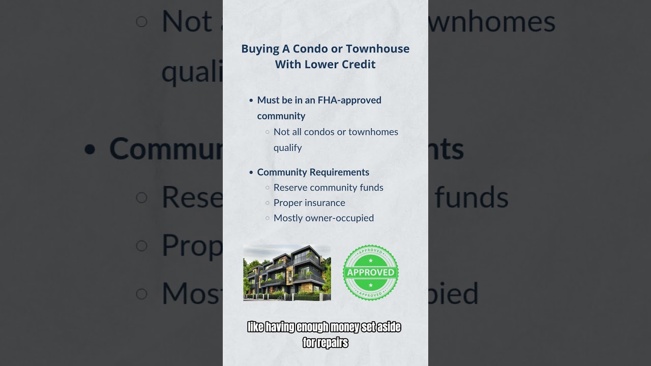 Buying a Condo or Townhome with Lower Credit? Here’s What to Know