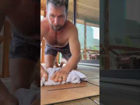 Part of a video titled How To Clean Your Cork Yoga Mat - YouTube