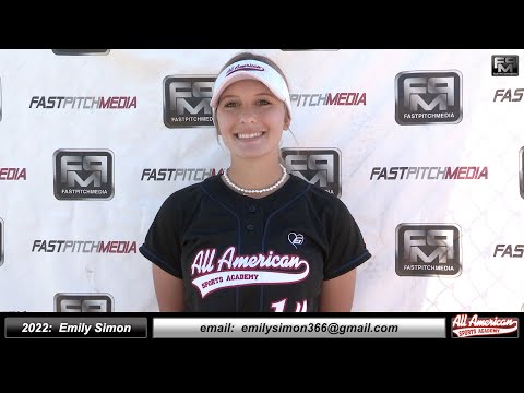 2022 Emily Simon Pitcher and Outfielder Softball Skills Video - All American Sports Academy - Hood
