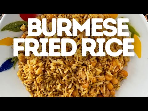 Burmese Quick and Easy Fried Rice with Yellow Peas for Breakfast