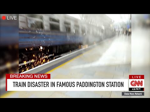 Train Disaster in London Paddington Station CRASH ON VIDEO
