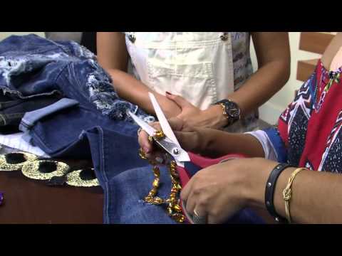 Mulher.com 13/01/2015 Customizacao sapatos e roupas por Vivi Amstalden Parte 2