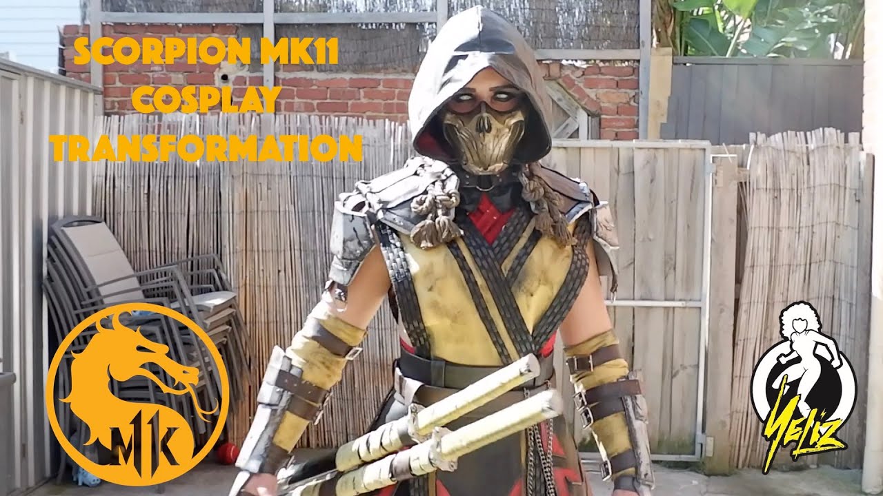 MORTAL KOMBAT | MK11 Scorpion Cosplay Transformation | JUST YELIZ