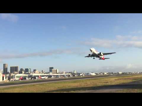 Decolagem do A319 da LATAM - Santos Dumont
