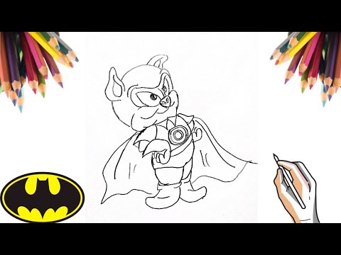 COMO DESENHAR O GAGUINHO (PORKY PIG) ROBIN | HOW TO DRAW THE PORKY PIG ROBIN