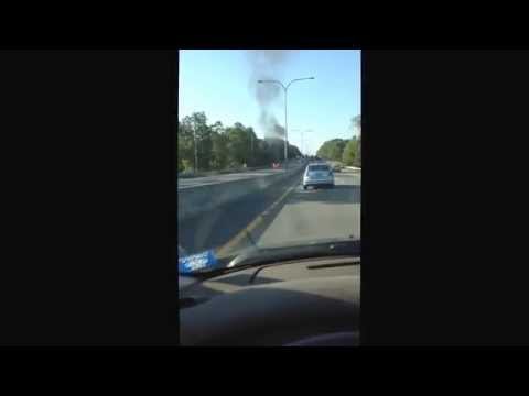 Car Burning- Rte 146 Rhode Island