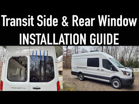 Ford Transit Van Build EP 2 - How To Install Side and Back Windows