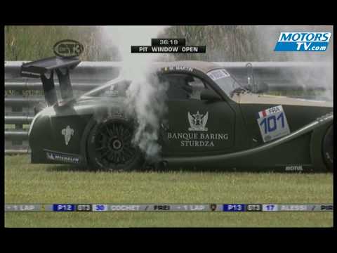 FIA GT3 engine failure at Oschersleben 2009