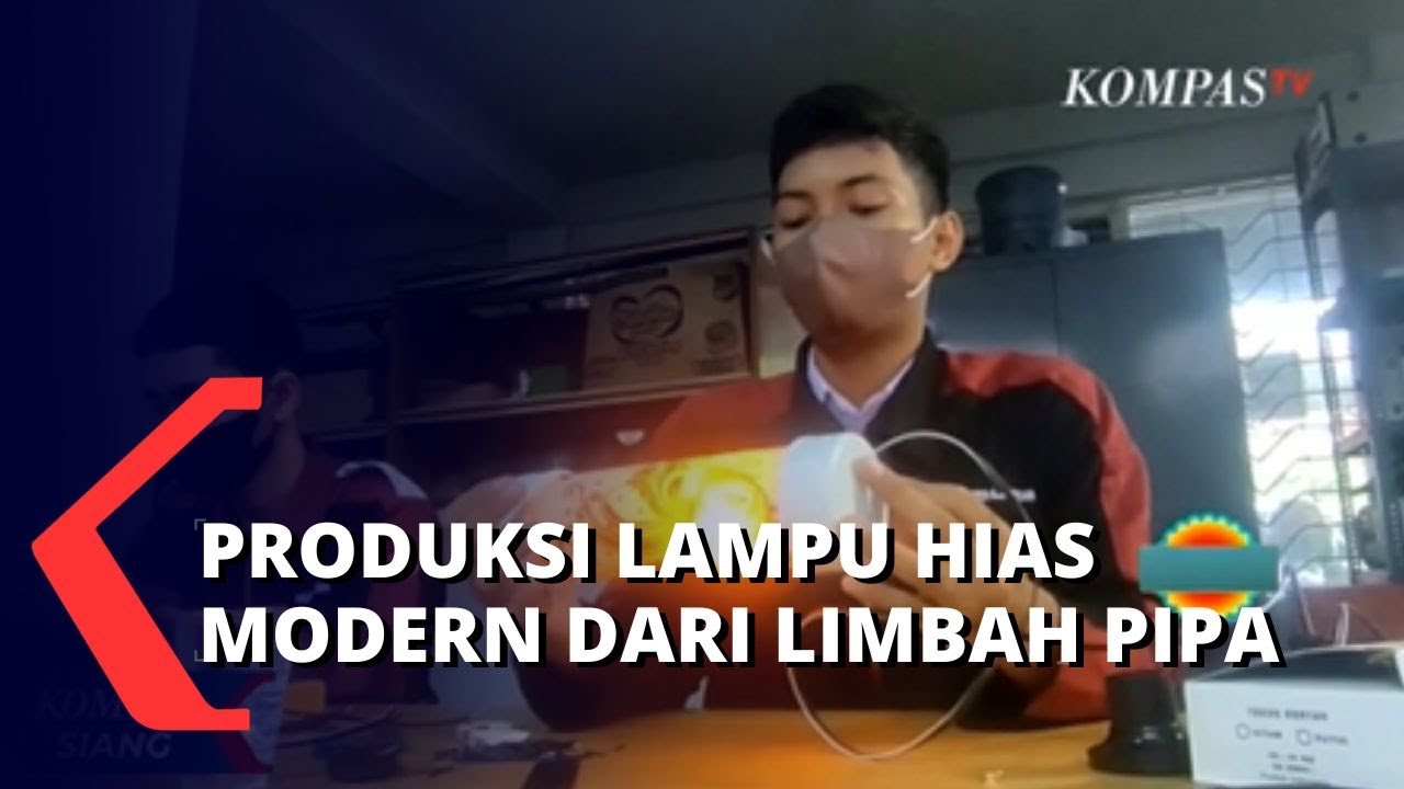 Kreatif! Siswa SMK Produksi Lampu Hias dari Limbah Pipa dengan Teknologi Editing Foto