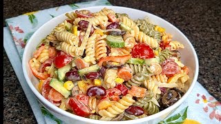 سلطة المعكرونة سهلة ولذيذة وفي متناول الجميع-Easy And Delicious pasta Salad