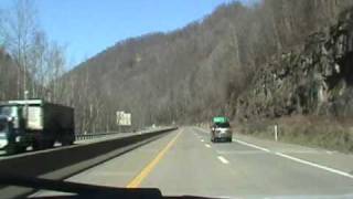 preview picture of video 'Virginia and West Virginia Interstate 77 and 64 over the Appalachian Mountains 03 JAN 11'