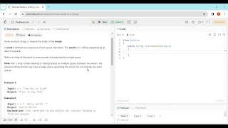 YouTube video '151. Reverse Words in a String | Leetcode | Strings | Fundamentals'